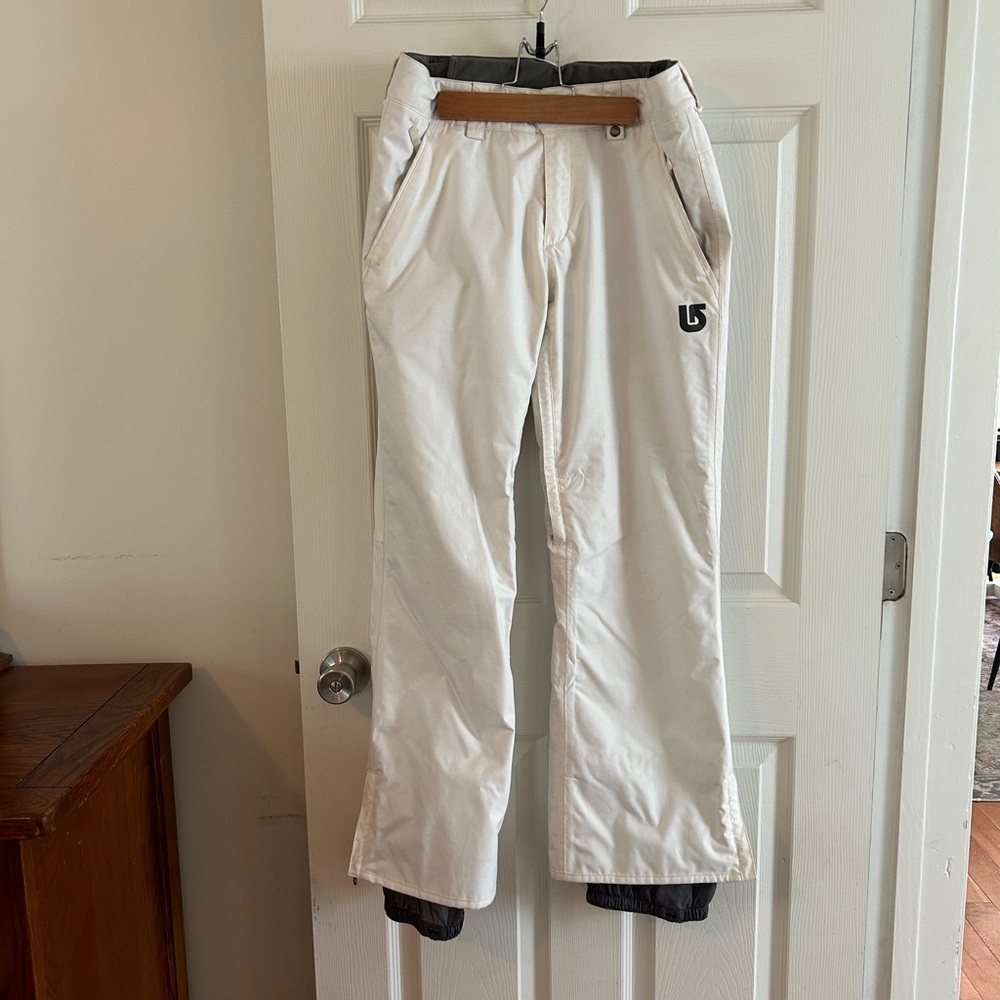 Burton white snow pants